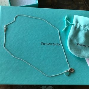 Tiffany and Co double heart necklace